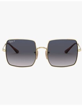 Ray-Ban Gold Frame Square Gradient Sunglasses - Gold/Gray